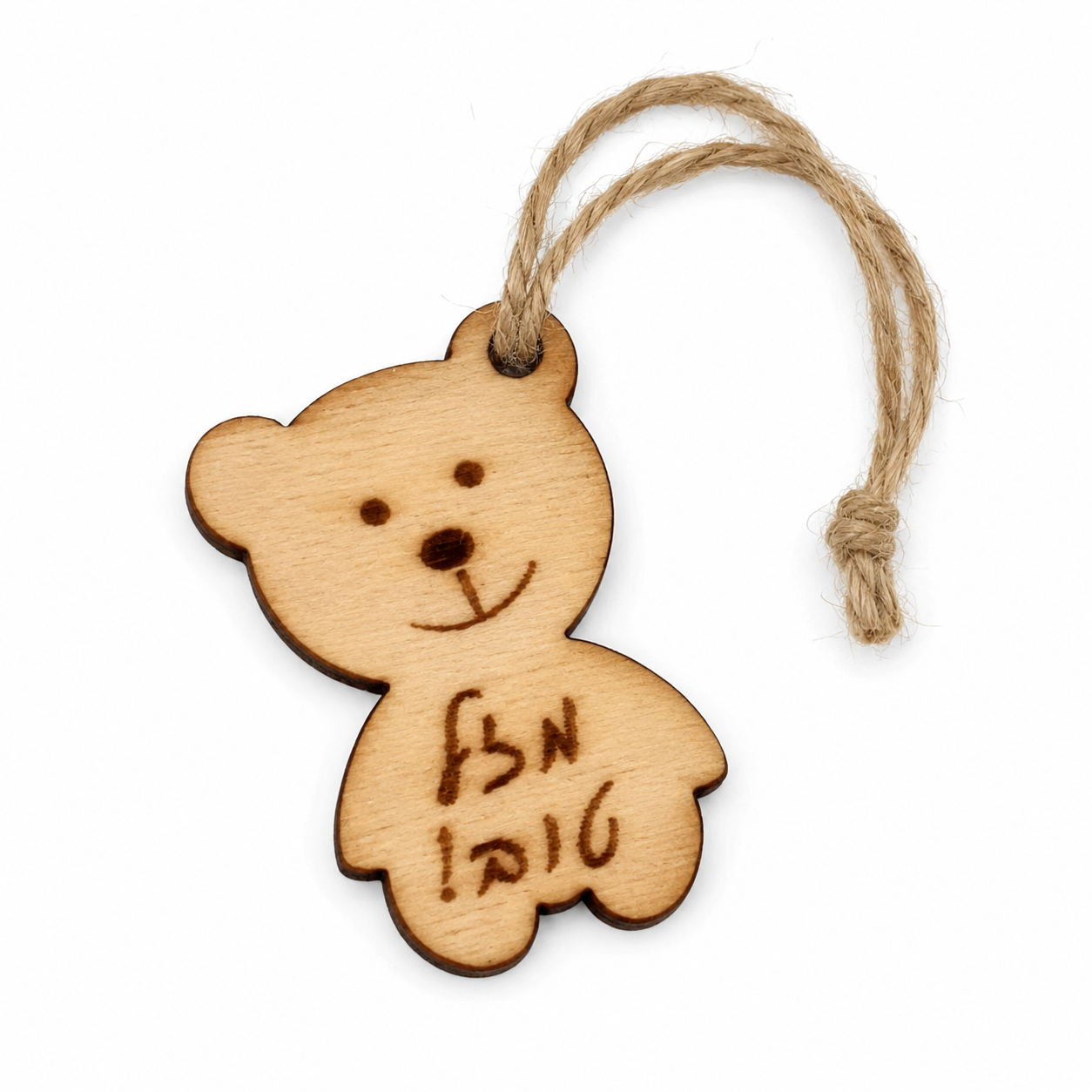 Wood bear tag