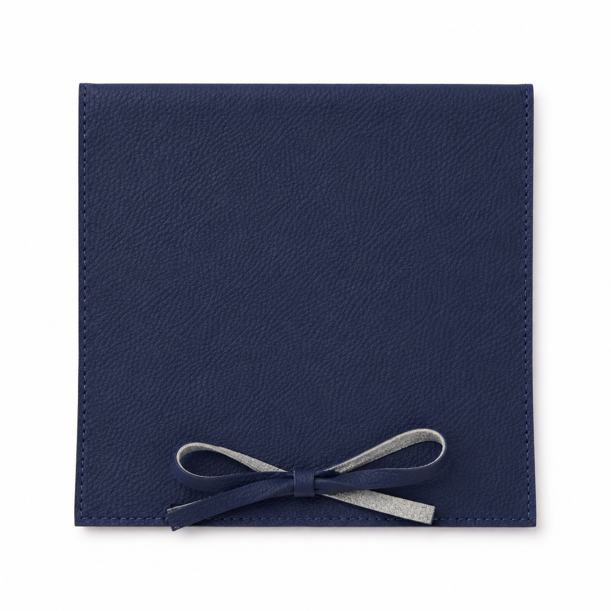 5 x 5 inch leather navy pouches
