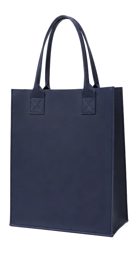 Navy leather bag