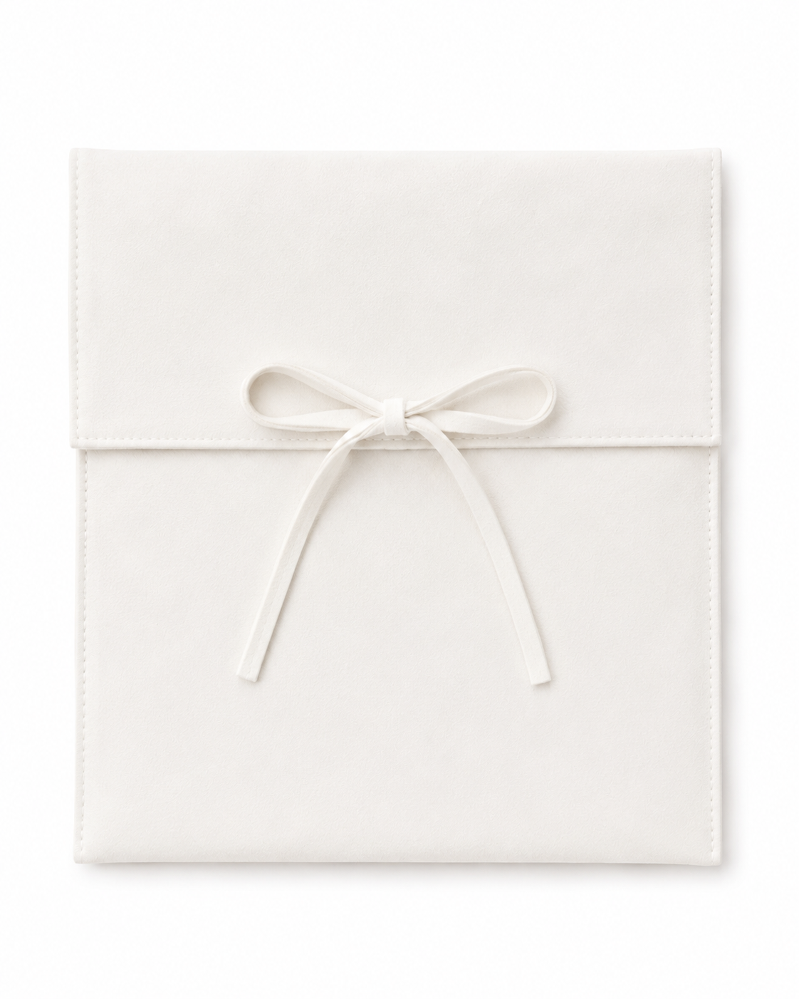 10 x 12 white suede pouch