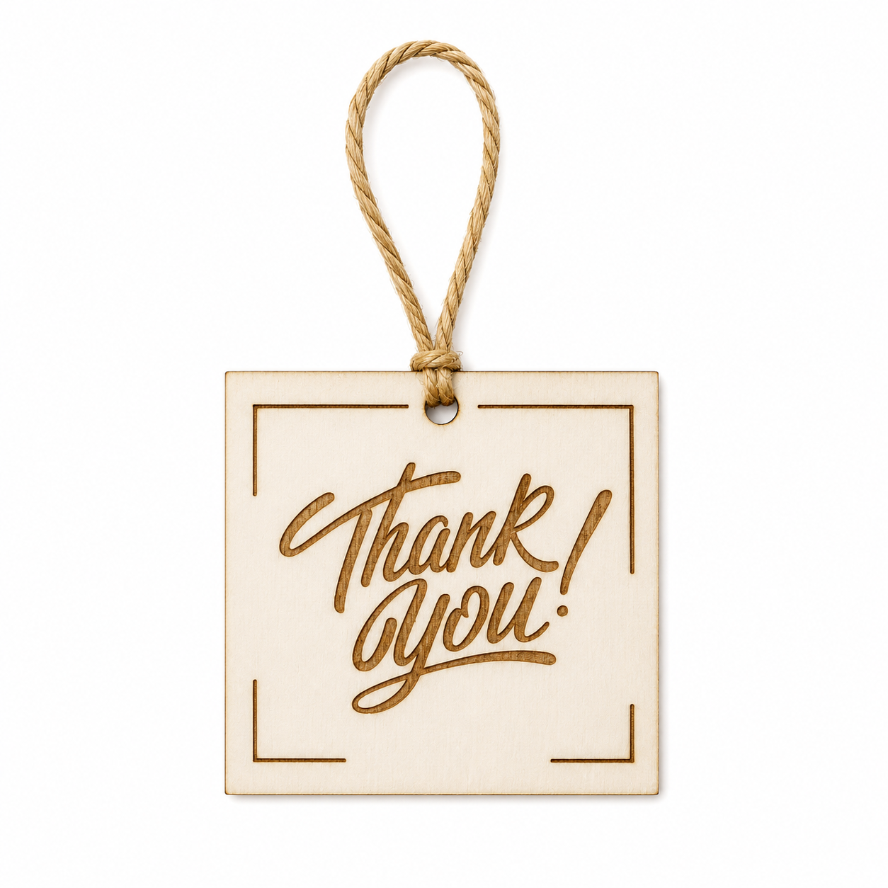 Thank You wood tag