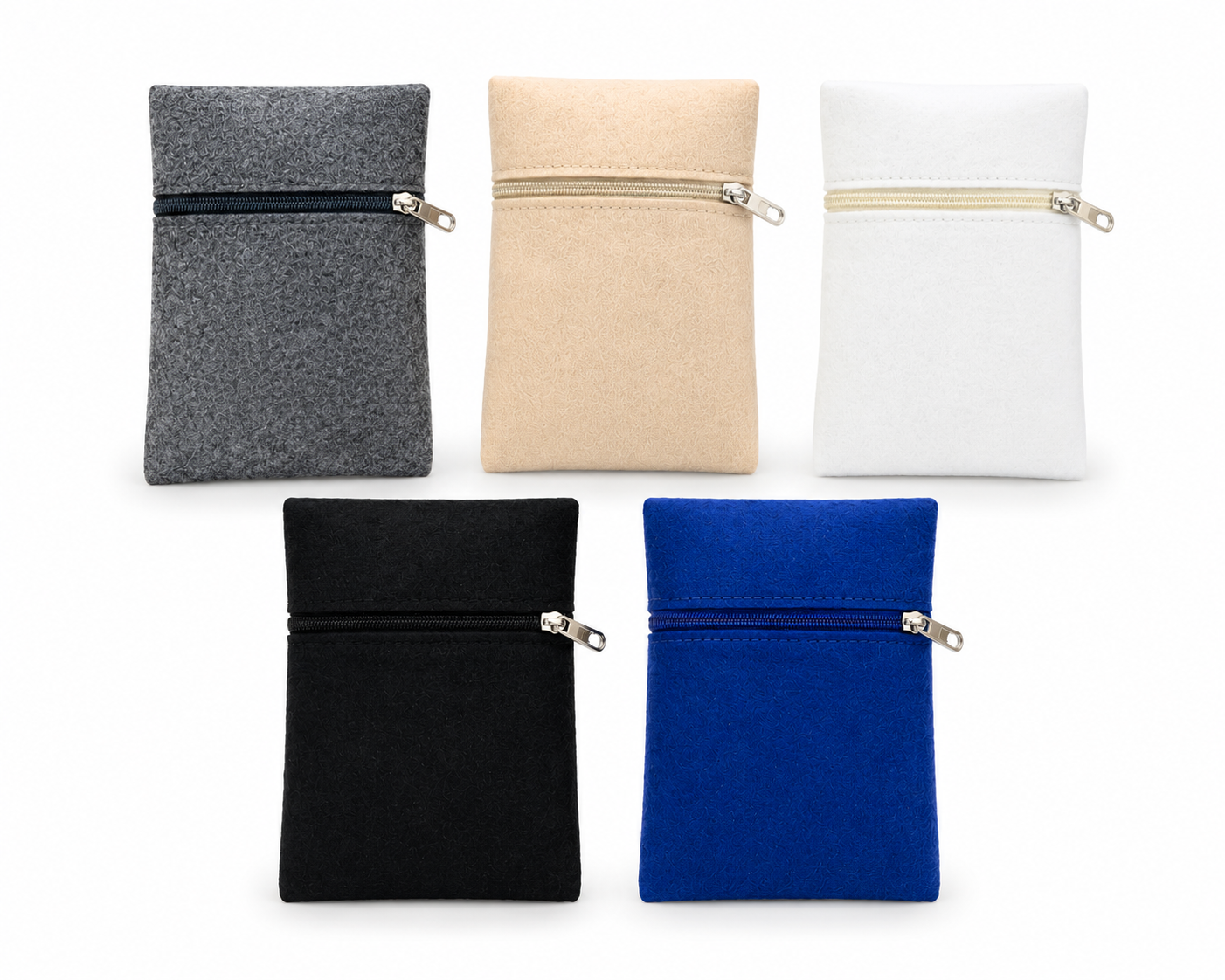 Felt zipper Pouches