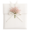 10 x 10 white leather pouches