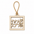 Purim laser cut wood tag