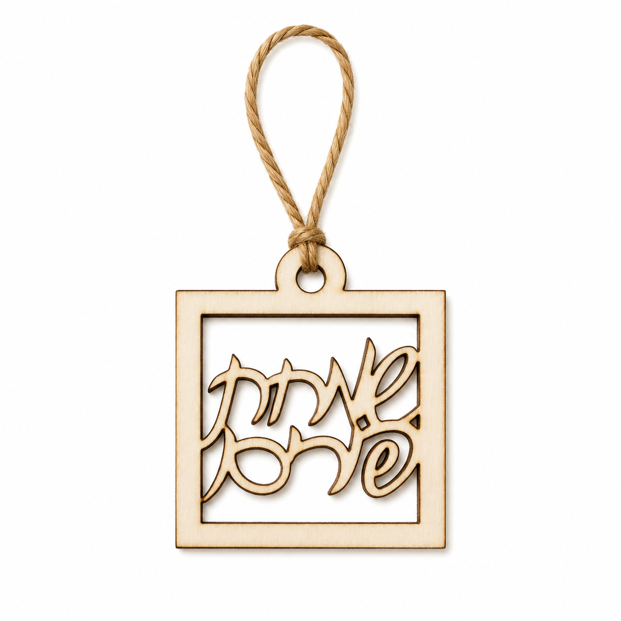 Purim laser cut wood tag