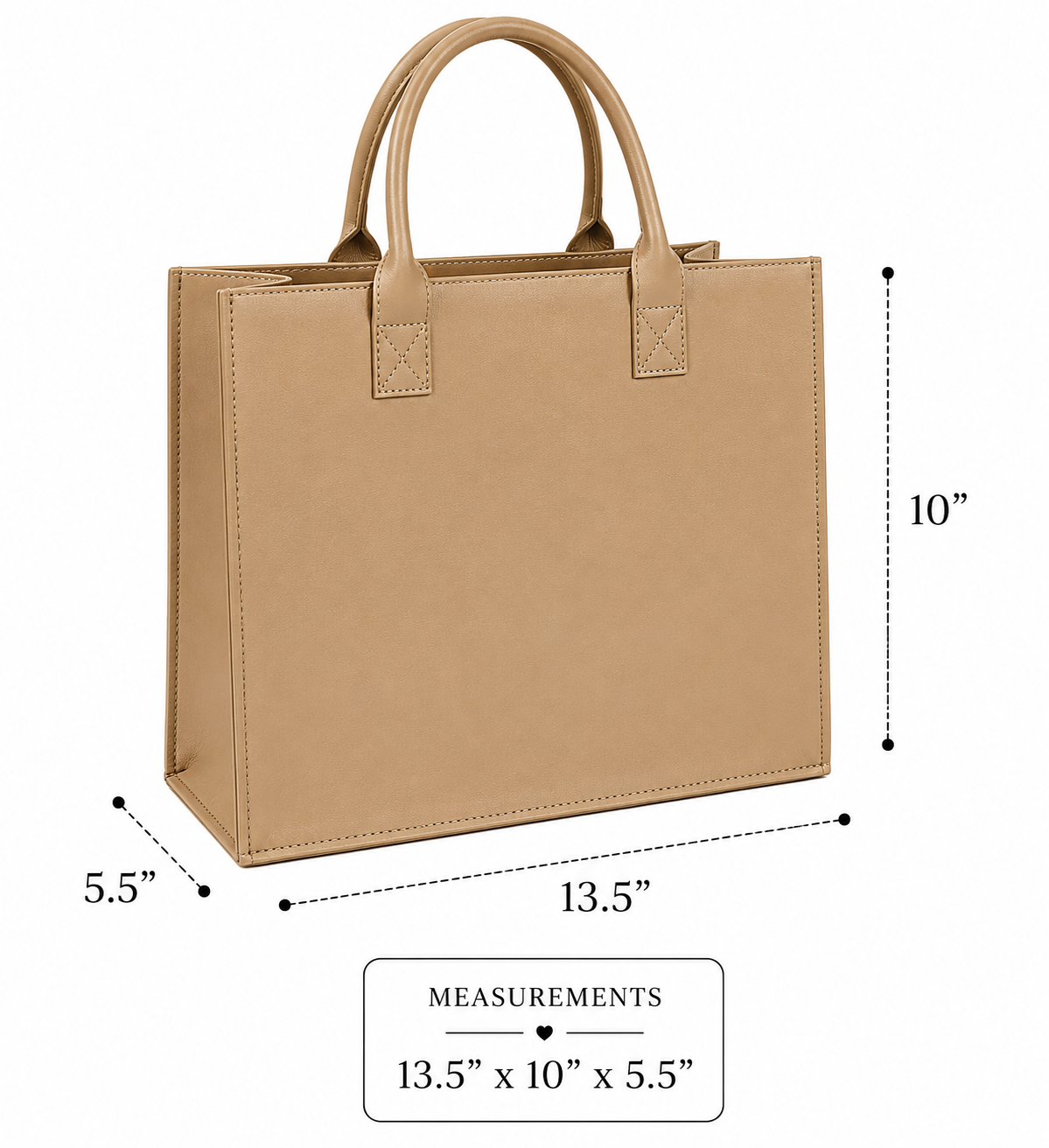 Beige leather gift bags