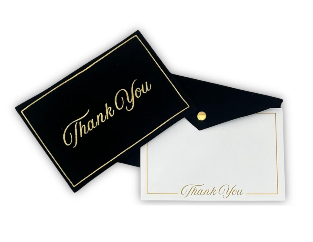 Thank You suede envelope and card