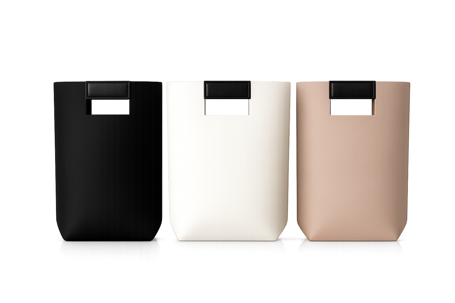 Felt bag with leather handles