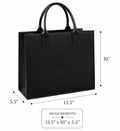 Leather black gift bag
